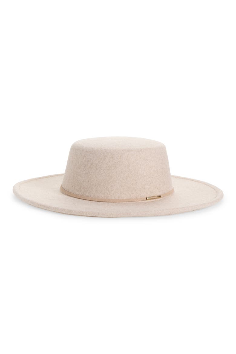 Felt Boater Hat, Main, color, TAUPE