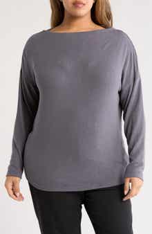 Renee C Brushed Knit Long Sleeve Top