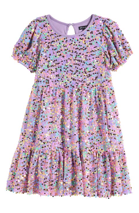 Kids' Sequin Ruffle Dress (Little Kid & Big Kid)