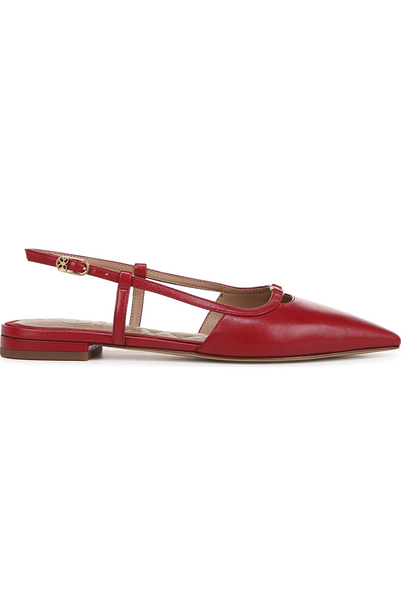 Sam Edelman Cohen Pointed Toe Flat, Alternate, color, Scarlet