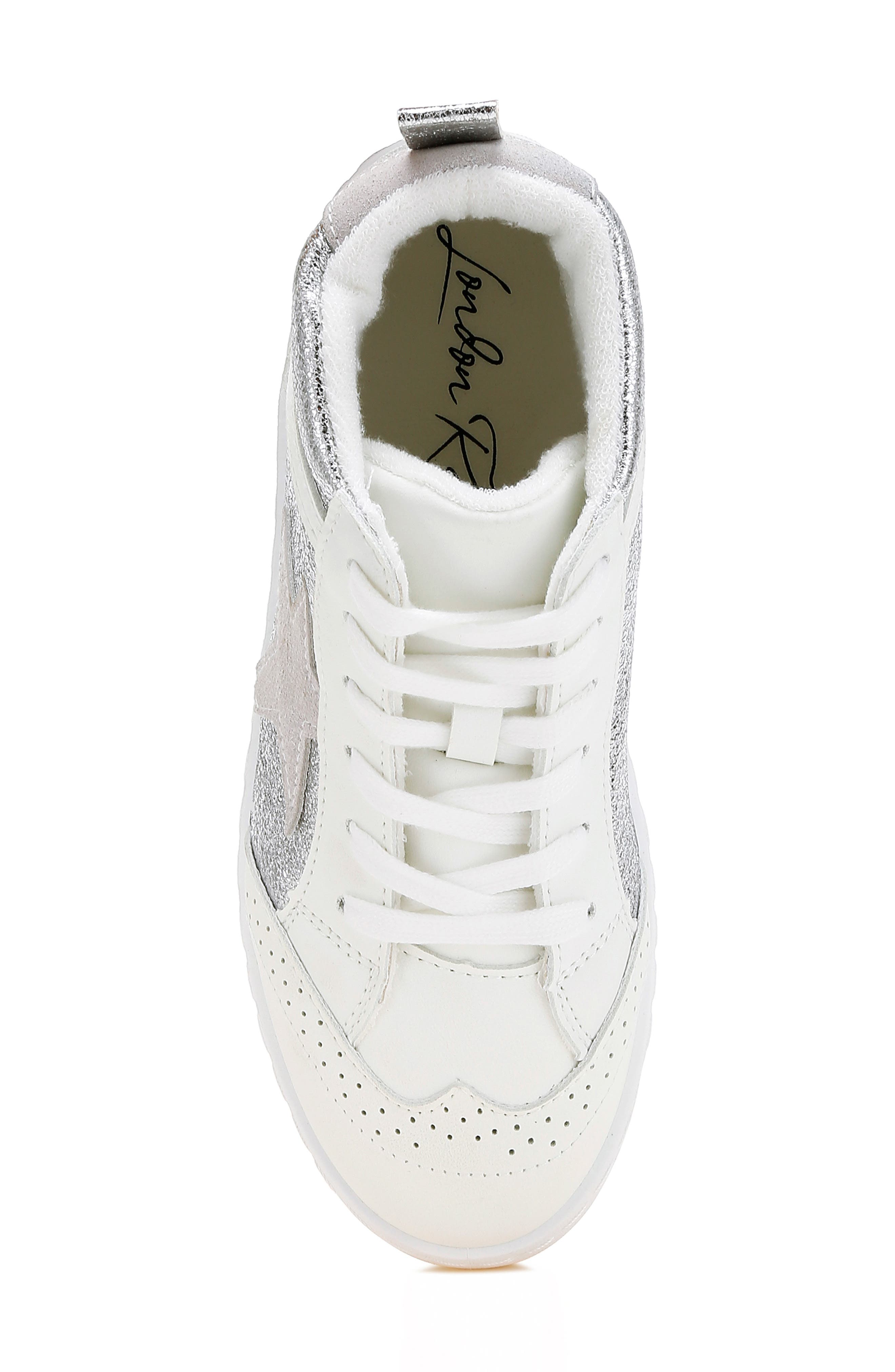 LONDON RAG Sonic Star High Top Sneaker, Alternate, color, Silver