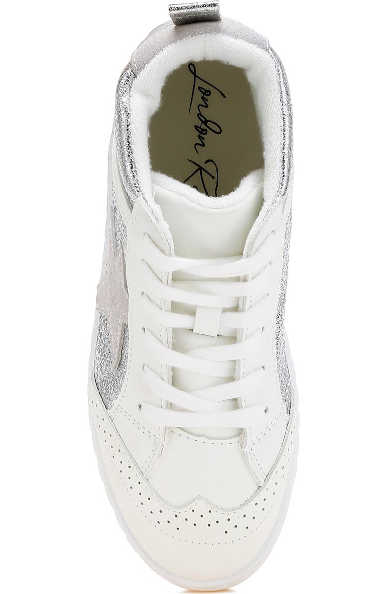 LONDON RAG Sonic Star High Top Sneaker, Alternate, color, Silver