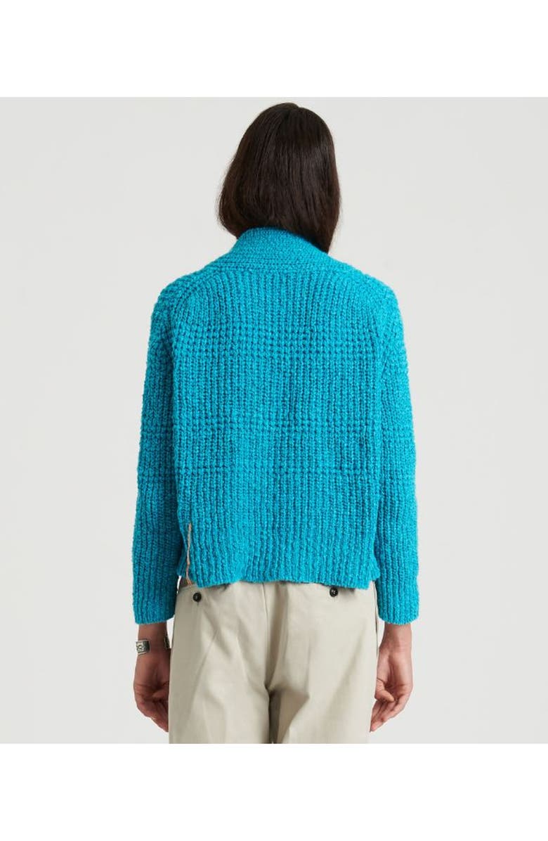 Fortela Navajo Style Open Knit Cardigan, Alternate, color, Turquoise