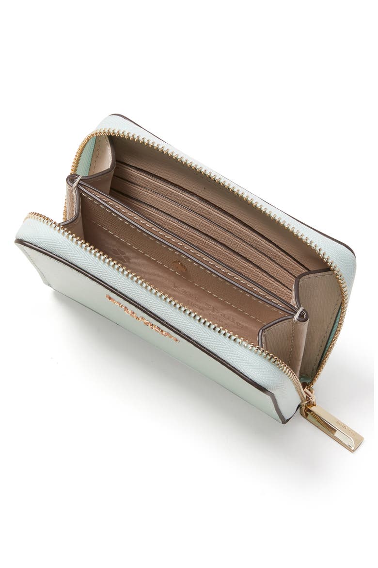 spencer zip leather card case, Alternate, color, CRYSTAL BLUE