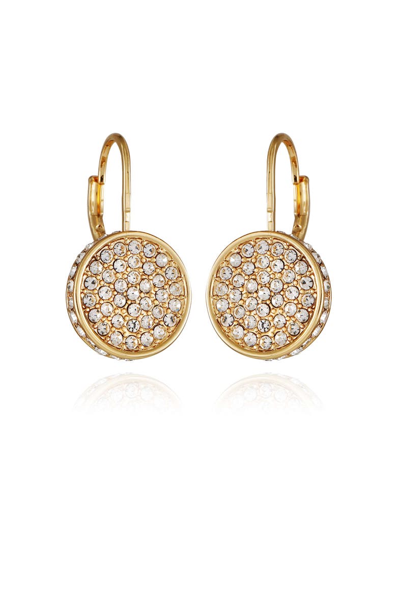 Vince Camuto Pave Drop Earrings, Main, color, 14K Gold Plated