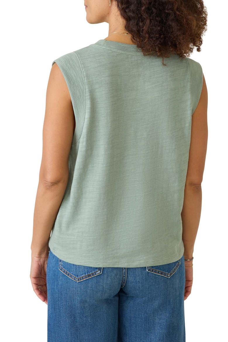 Sunwashed Slub Muscle Tank, Alternate, color, SAGE CREEK