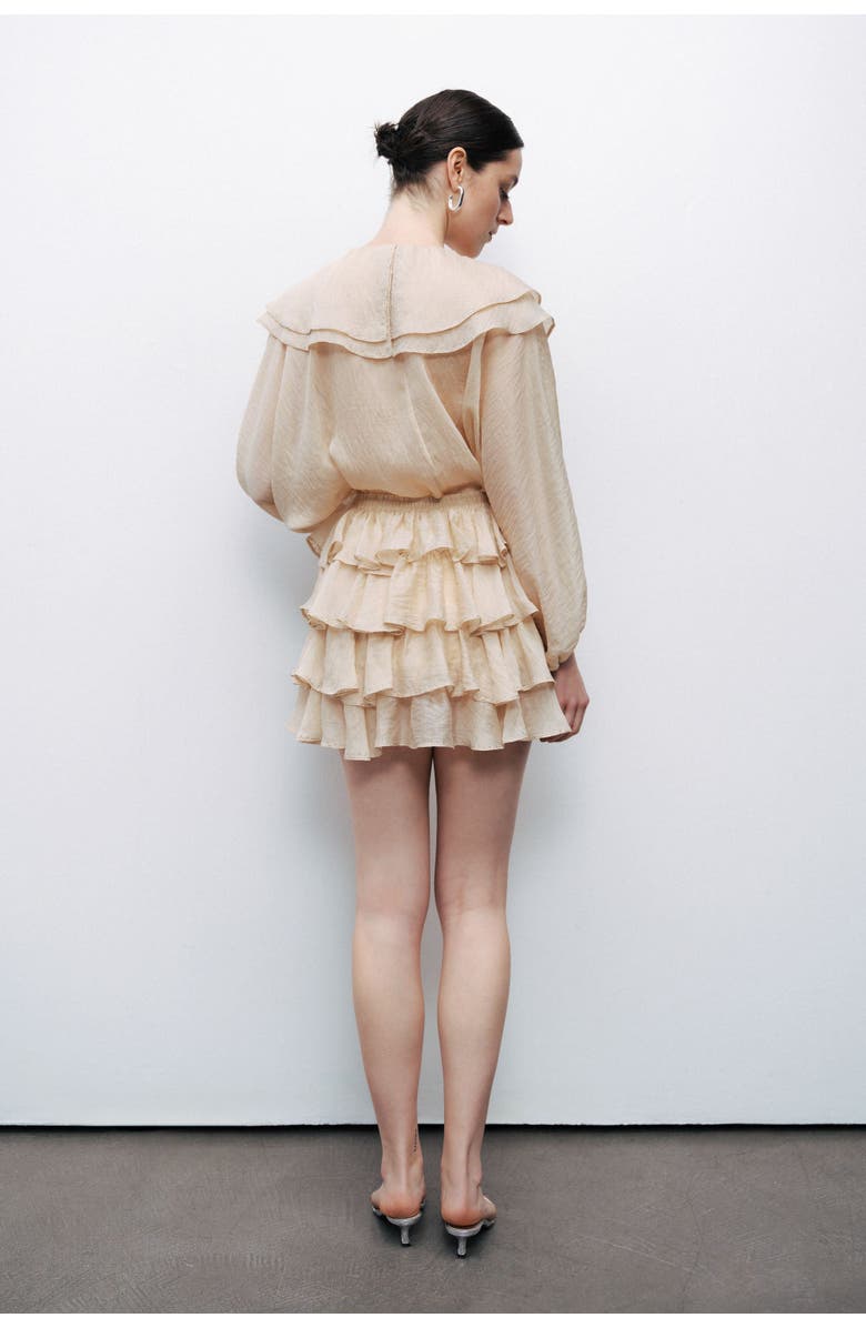 Nocturne Stoned Flounce Blouse, Alternate, color,