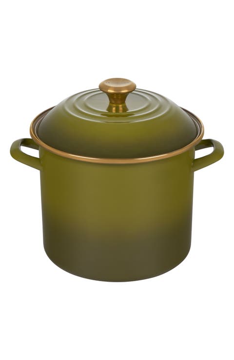 10-Quart Enameled Stainless Steel Stock Pot