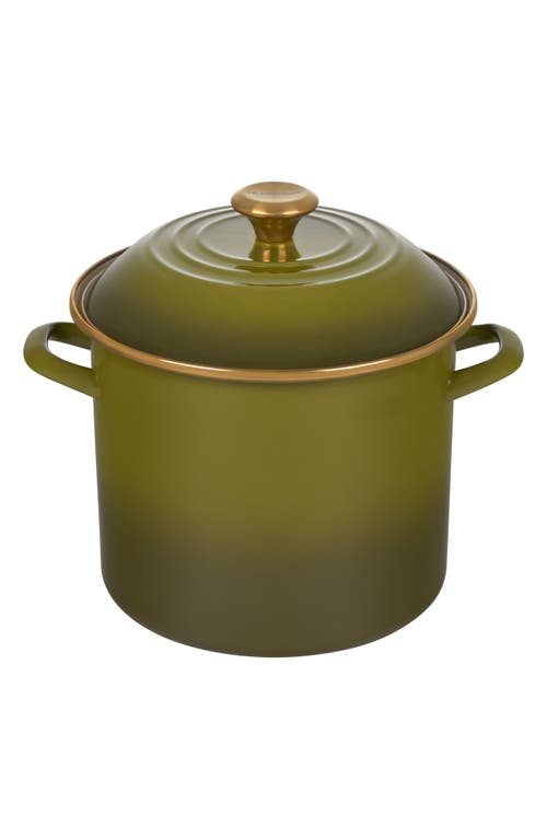 Le Creuset 10-quart Enameled Stainless Steel Stock Pot In Green