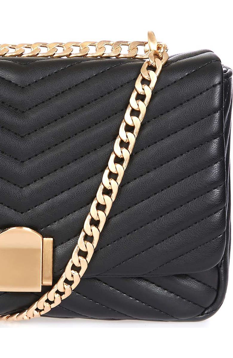 Topshop Quilted Crossbody Bag, Alternate, color,