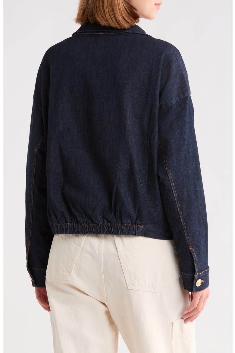 Nolen Bomber Jacket, Alternate, color, DARK INDIGO DENIM