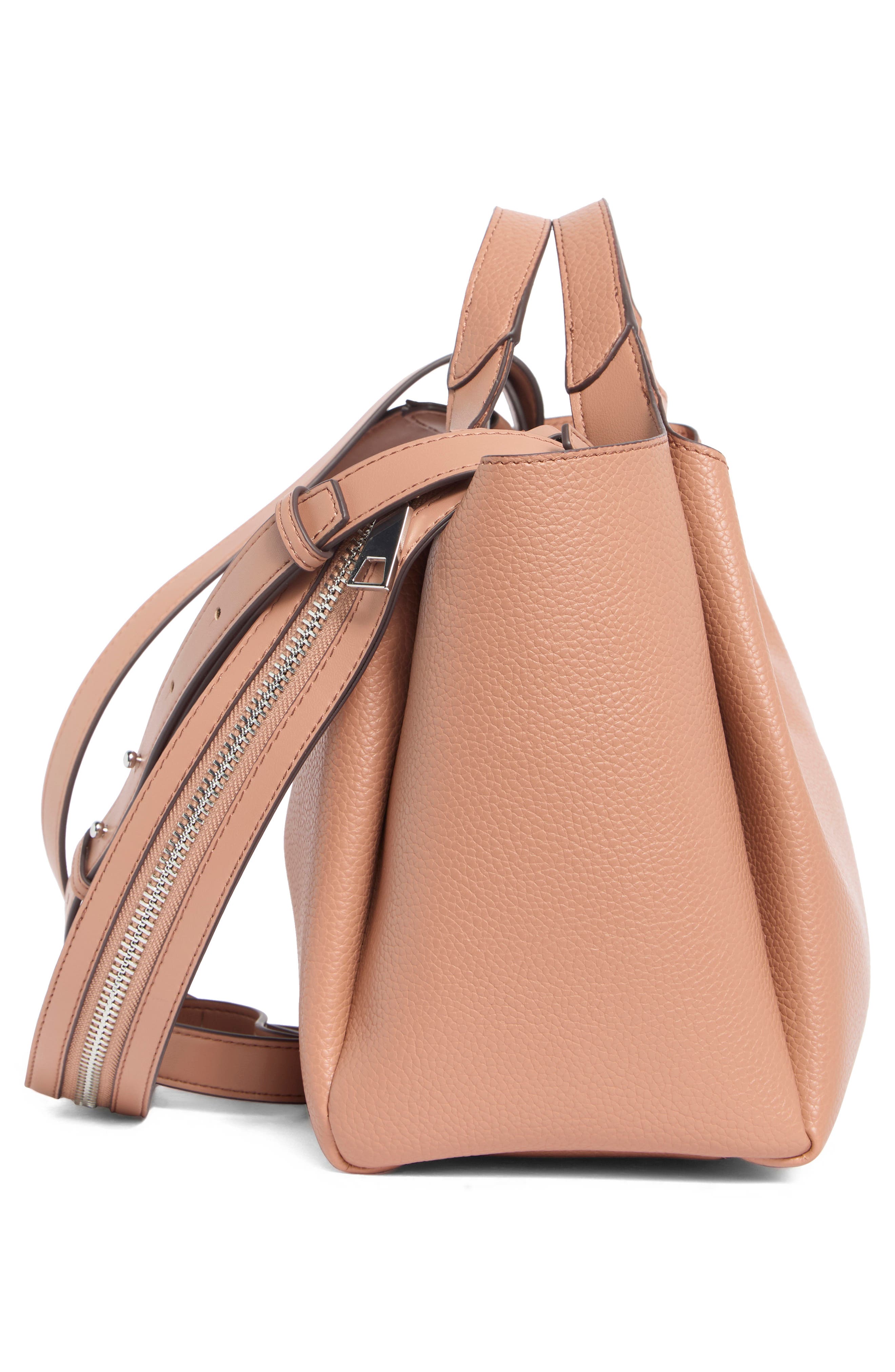 DKNY Willa Satchel Bag, Alternate, color, Hot Cocoa