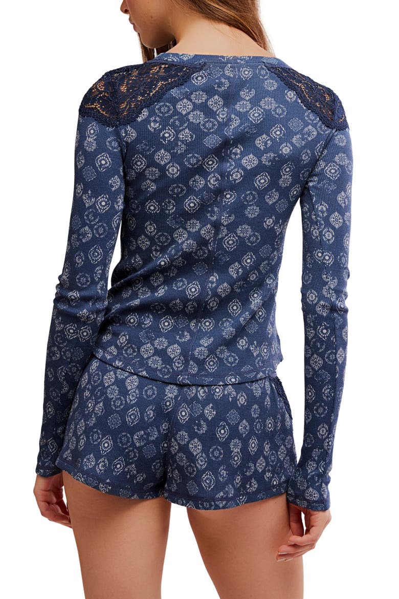 Made You Blush Thermal Layering Top, Alternate, color, POLO BLUE COMBO