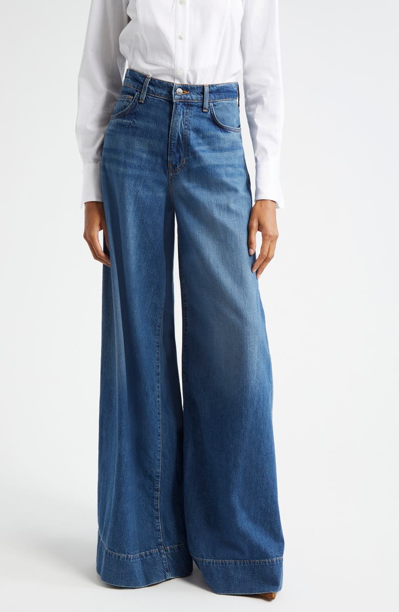 Veronica Beard Haizley High Waist Extra Wide Leg Jeans, Main, color, 