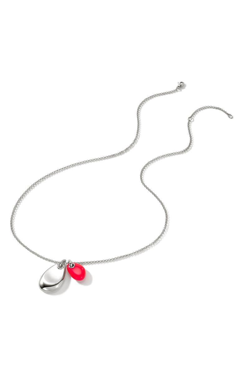 John Hardy Diamond Bail Enamel Pendant Necklace, Alternate, color,