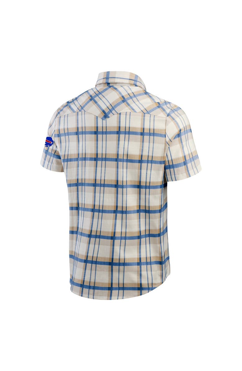 Darius Rucker Collection by Fanatics Men's Darius Rucker Collection by Fanatics Royal Buffalo Bills Plaid Full-Snap Shirt, Alternate, color, Cream