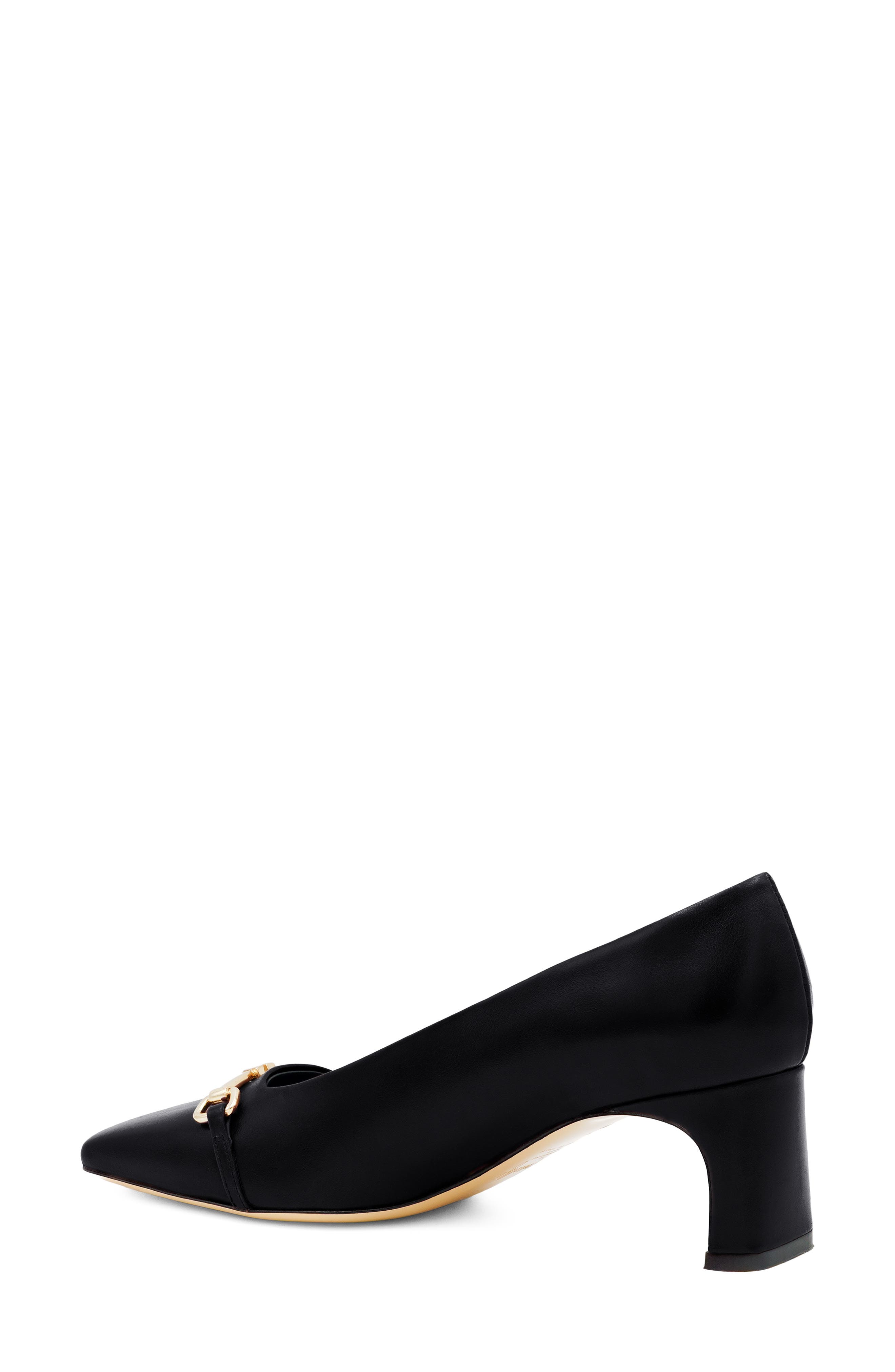 Sesto Leather Pointed Toe Pump, Alternate, color, BLACK