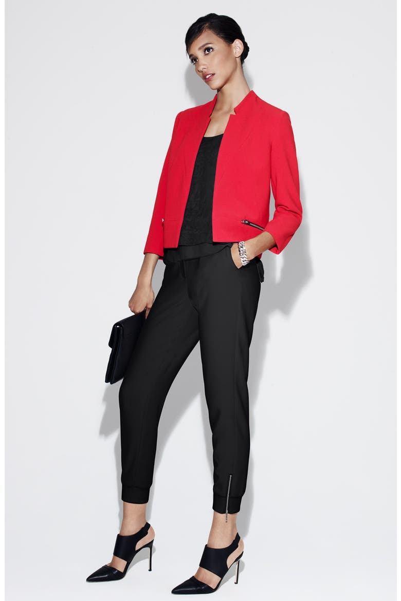 Zip Track Pants, Alternate, color, BLACK