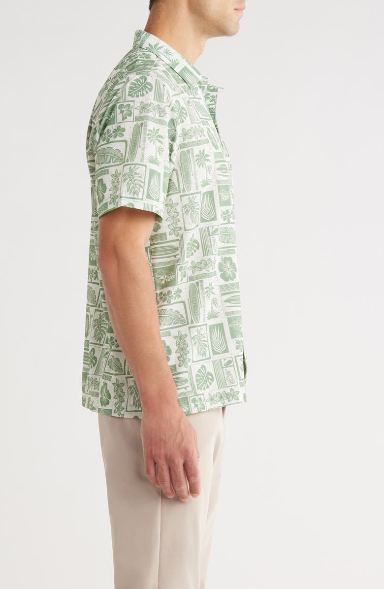 Tommy Bahama Bahama Coast Island Stamp IslandZone<sup>®</sup> Button-Up Shirt, Alternate, color, Spruce Frost