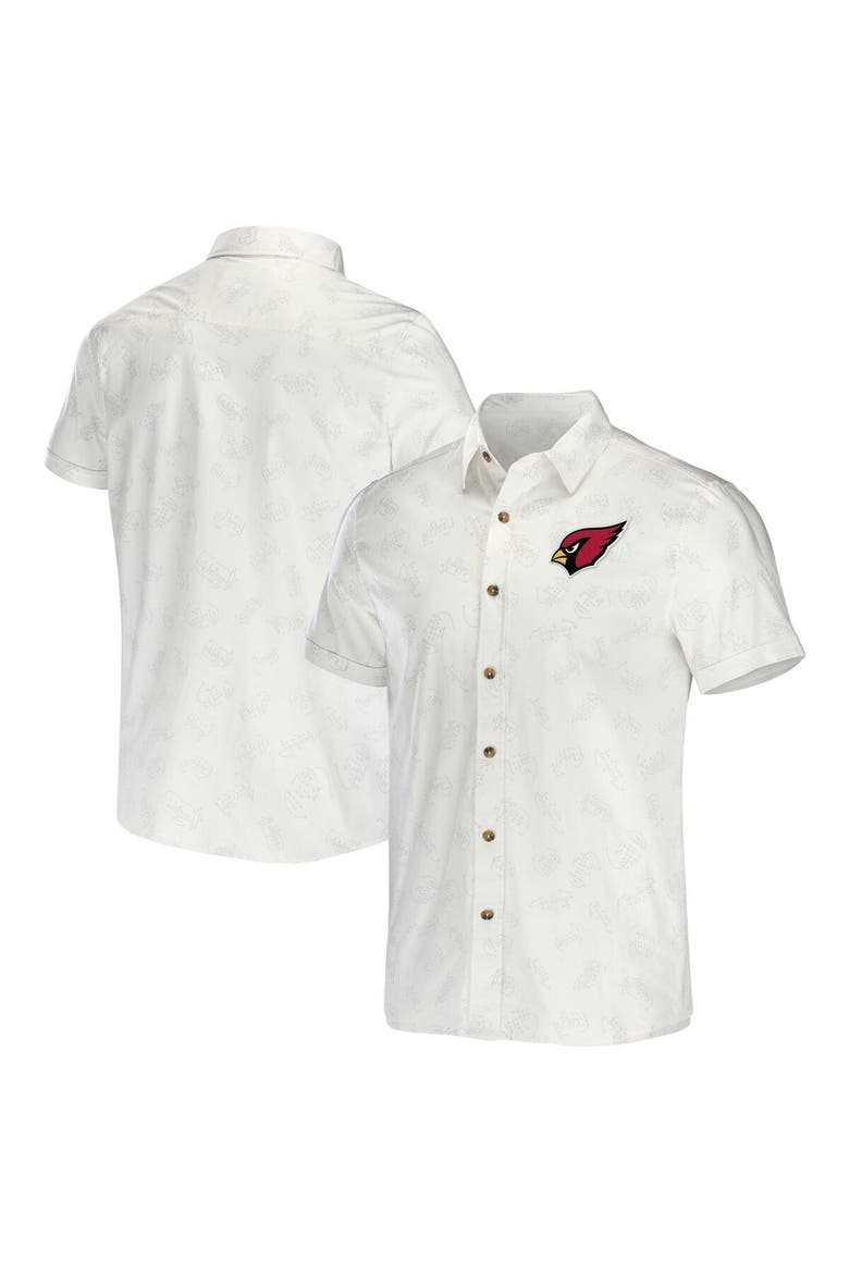 Men's NFL x Darius Rucker Collection by Fanatics White Arizona Cardinals Woven Button-Up T-Shirt, Main, color, White