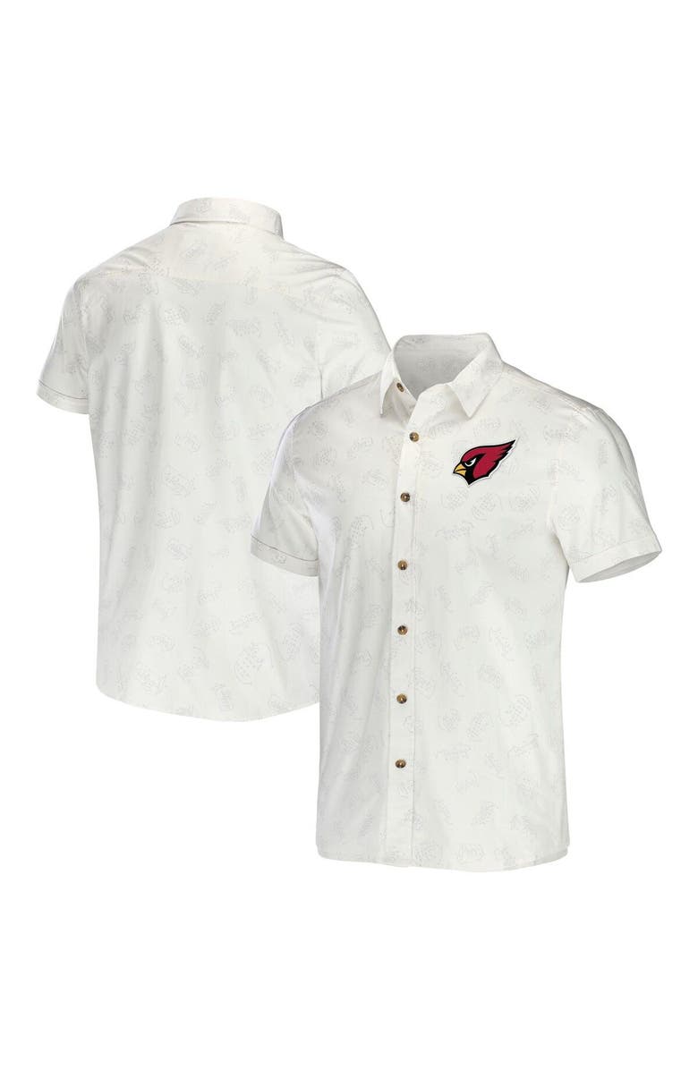 NFL X DARIUS RUCKER Men's NFL x Darius Rucker Collection by Fanatics White Arizona Cardinals Woven Button-Up T-Shirt, Main, color, White
