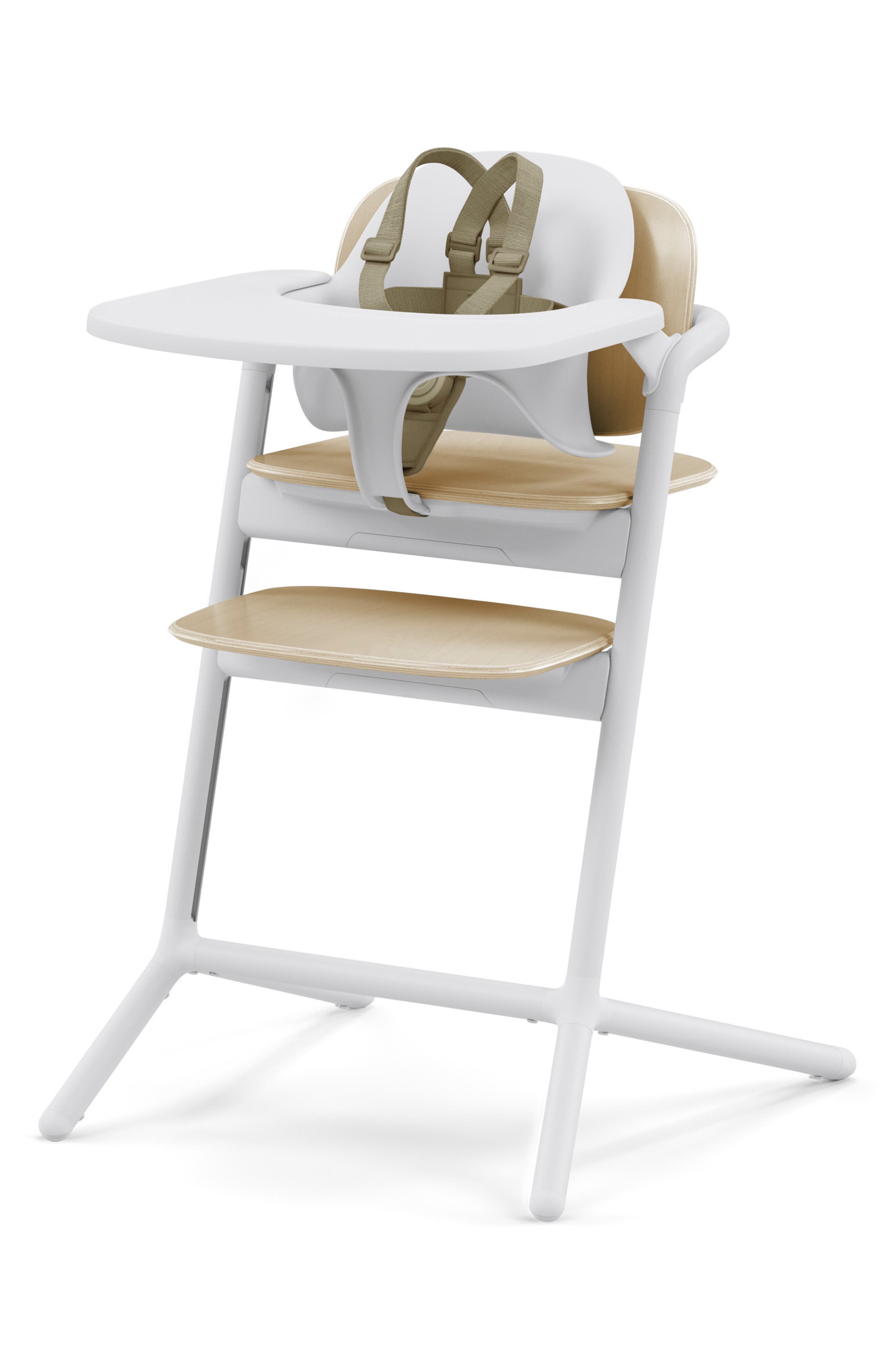 CYBEX Lemo 2 Highchair, Baby Seat & Snack Tray 3-in-1 Set in Sand/White 