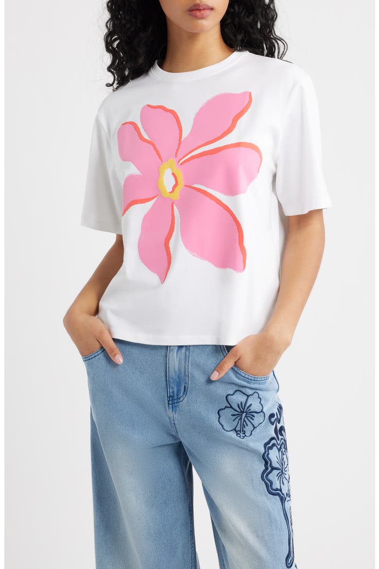 Floral Cotton Graphic T-Shirt, Main, color, PARADISE PUNCH