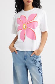 Kulani Kinis Floral Cotton Graphic T-Shirt