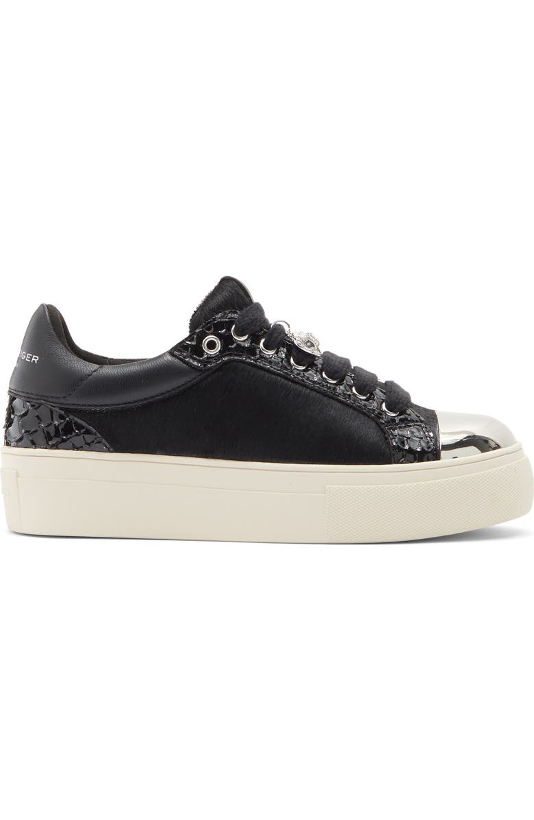KG Kurt Geiger Lana Genuine Calf Hair Sneaker, Alternate, color, Black