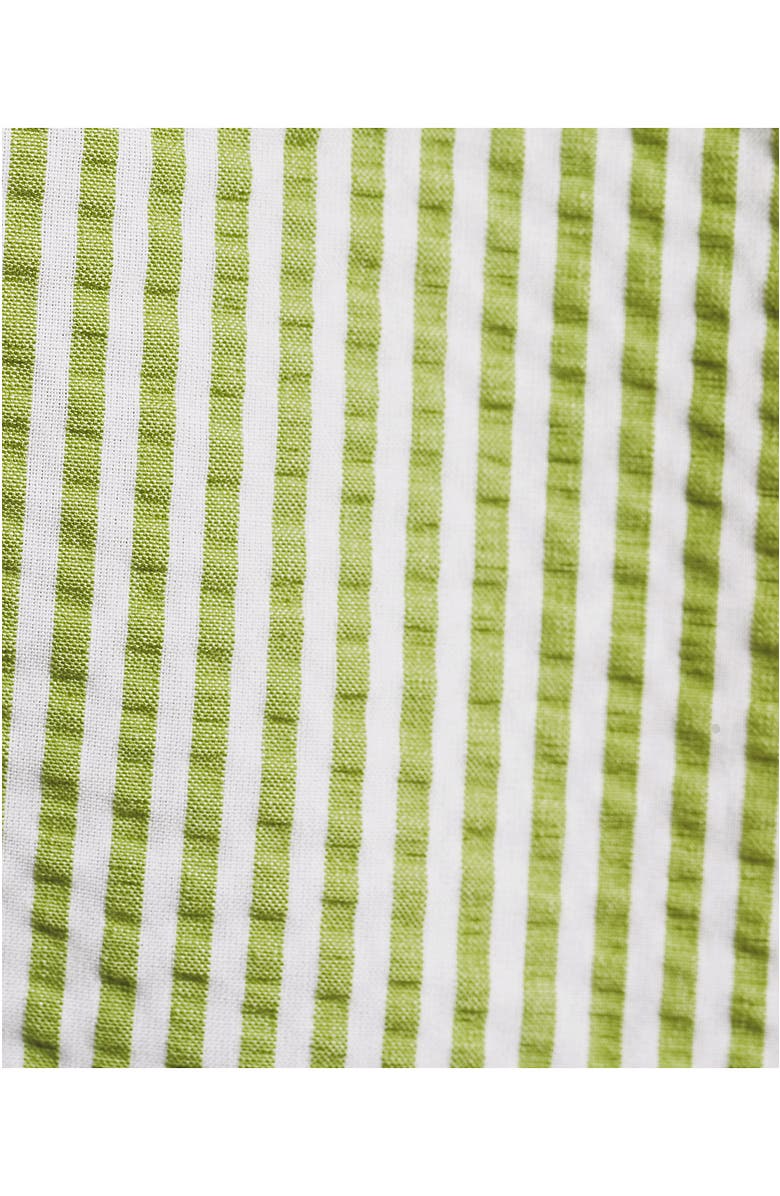 Lands' End Seersucker 2 Piece Pajama Set - Tank and Shorts, Alternate, color, Bright Pistachio Stripe