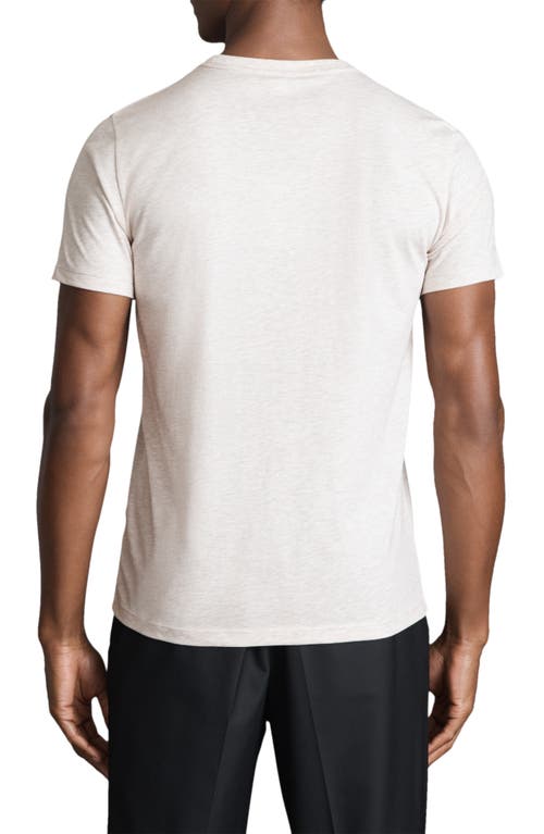 Reiss Bless Slim Fit Marled Crewneck Tee In White