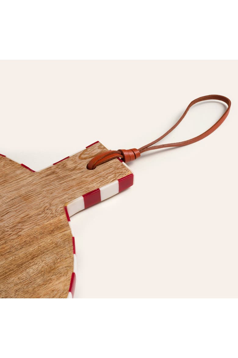 Nohar Wood Serving Board 12.5" Entertaining Artisan, Alternate, color, Red