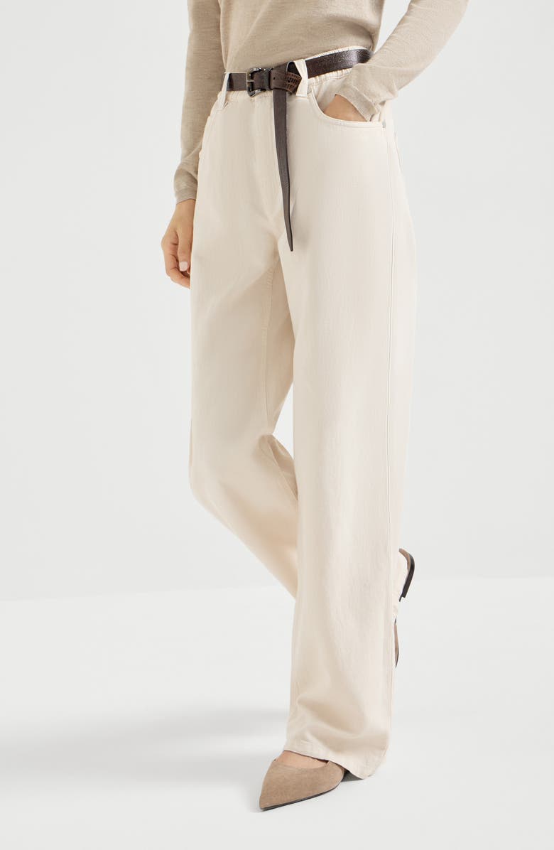 Brunello Cucinelli Contemporary trousers, Alternate, color, Panama