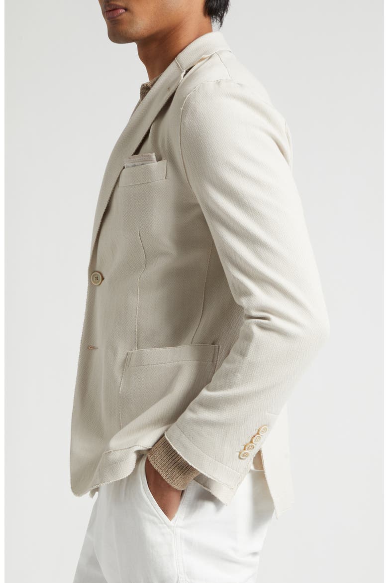 Cotton Blend Herringbone Knit Sport Coat, Alternate, color, 02 SAND