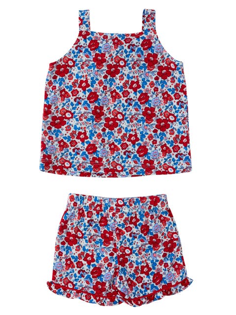 Bow Tank & Short Pajama Set (Toddler, Kids)