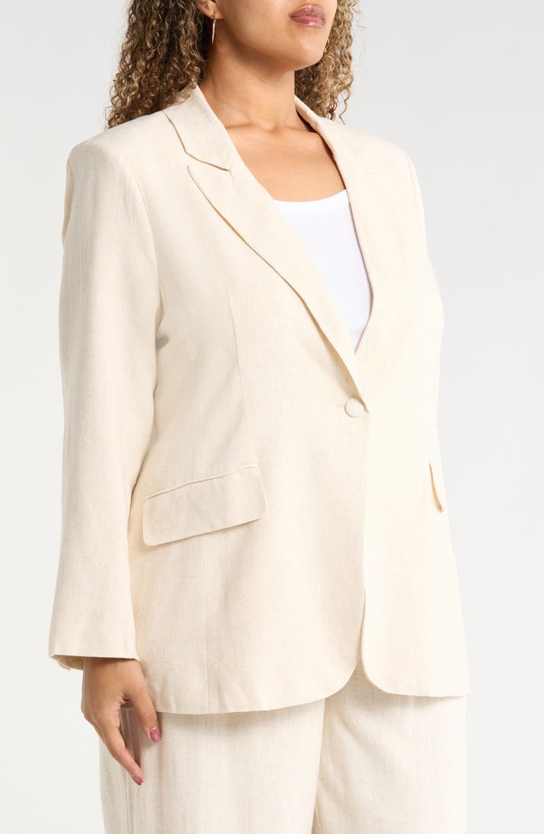 SUGARLIPS Candida Fitted Notch Lapel Blazer, Alternate, color, Natural