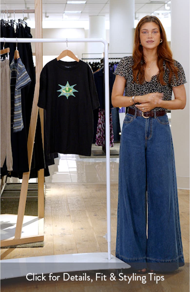 Kids
 Star Checker Cotton Graphic T-Shirt, sales video thumbnail