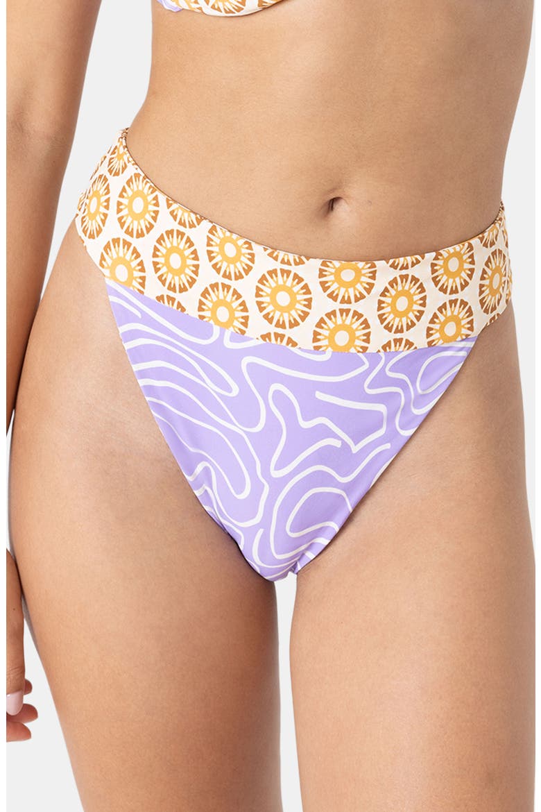 Sunshine State of Mind Cheeky Swim Bottoms, Main, color, PURPLE MULTI