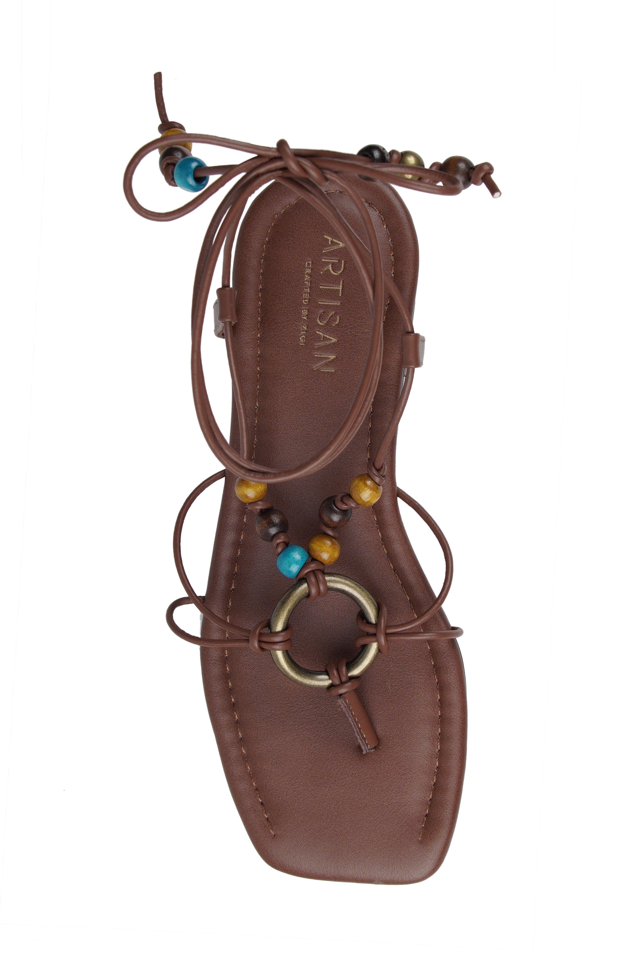 Sabinna Leather Sandal, Alternate, color, COGNAC LEATHER