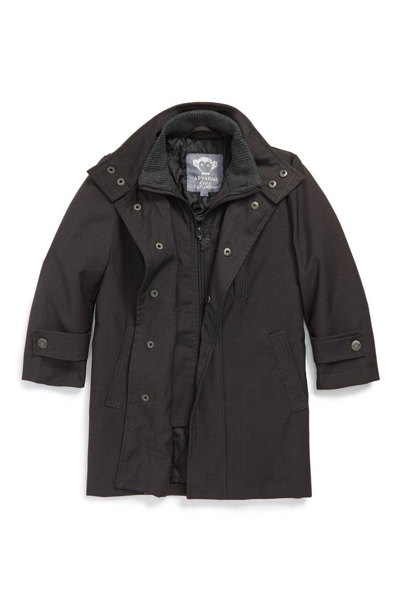 'Gotham' Coat, Main, color, VINTAGE BLACK