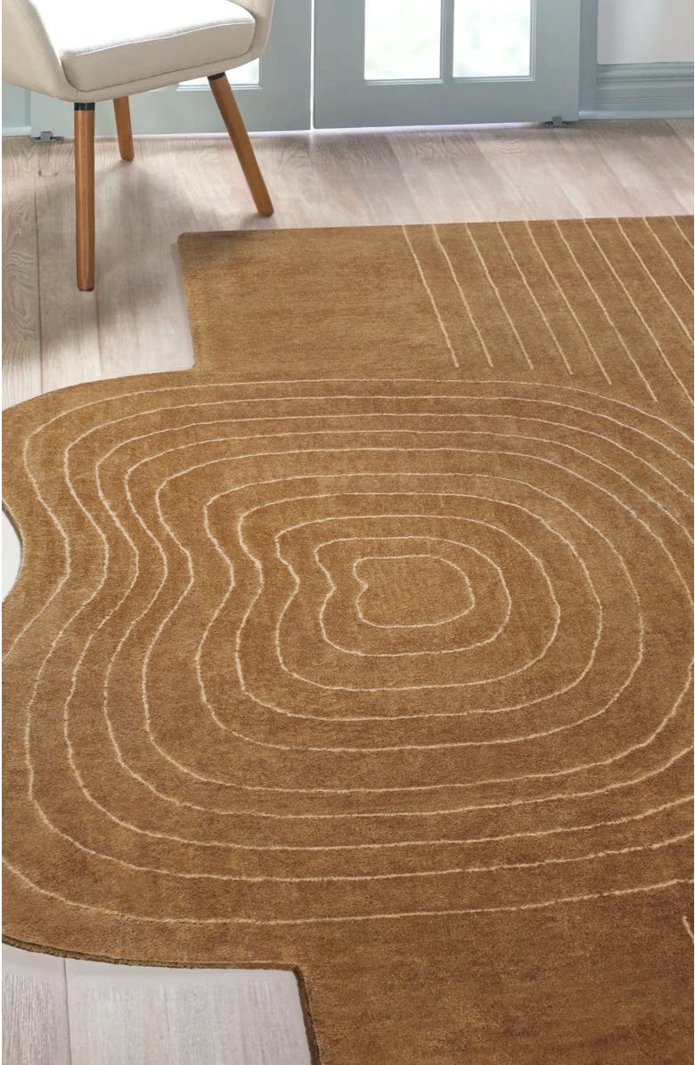JONATHAN Y Retro Bohemian Abstract Striped Handwoven Wool Area Rug, Alternate, color,