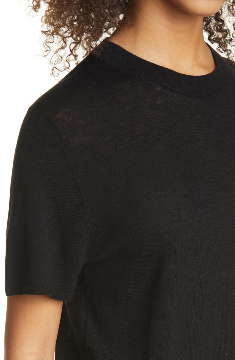 Vince Easy Wool Blend Short Sleeve Sweater, Alternate, color,