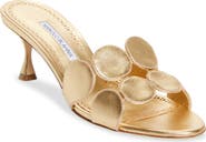 Manolo Blahnik Haribalmu Kitten Heel Sandal