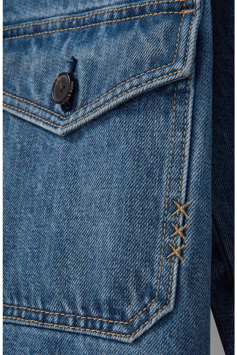 Chore Crop Denim Jacket, Alternate, color, FRENCH LAUNDRY