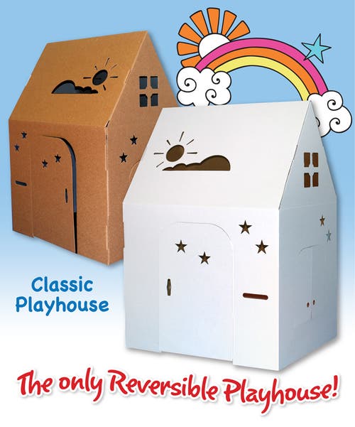 Easy Playhouse Blank Cardboard Playhouse in Multicolored  product