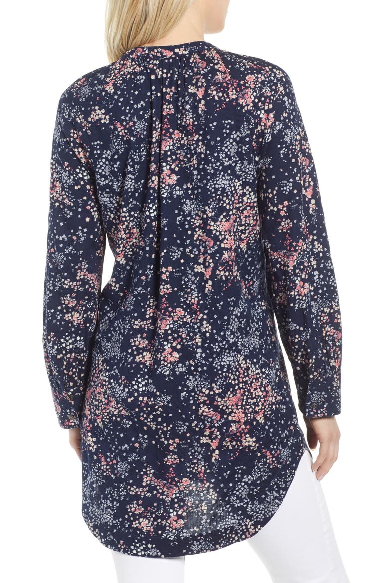 Woven Tunic, Alternate, color, NAVY LITTLE FLOWERS