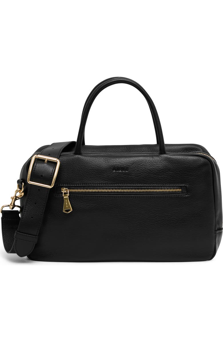 AIMEE Ritual Leather Satchel, Main, color, Black