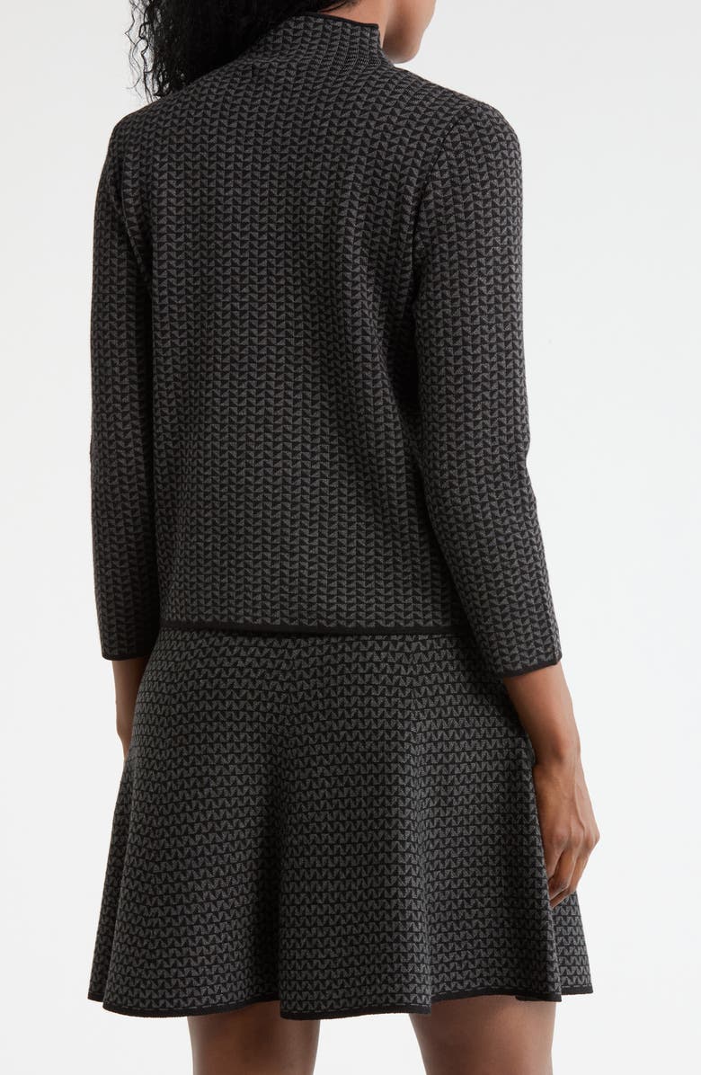 MAX STUDIO Mock Neck Sweater, Alternate, color, Black/Charcoal Triangles