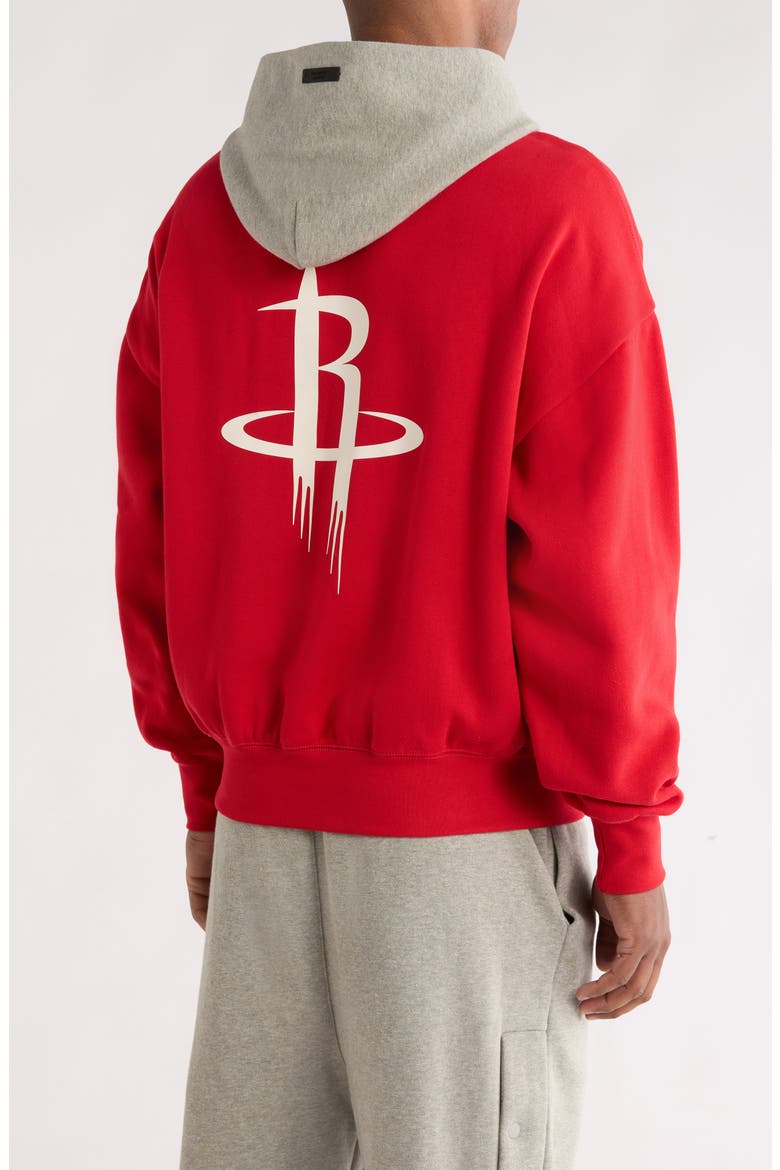 x NBA Rockets Sports Fit Hoodie, Alternate, color, RED/ CONCRETE HEATHER