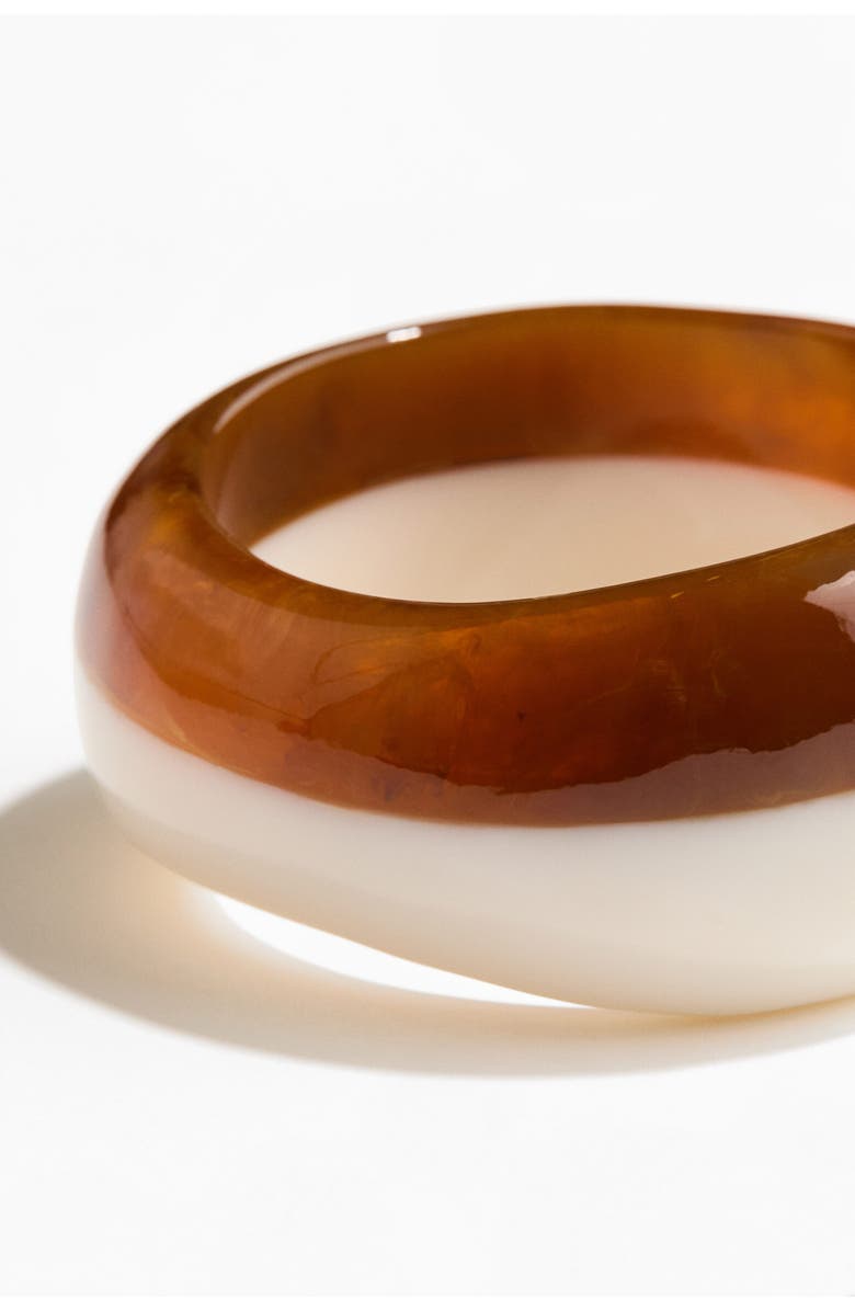 H&M Two-tone Bangle, Alternate, color, Dark Beige/White